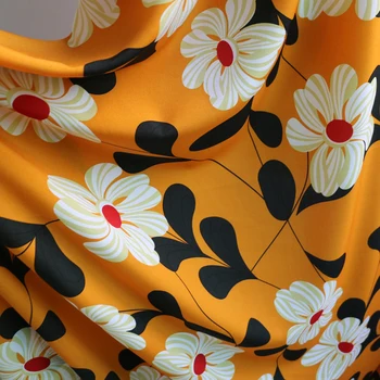 

Africa Large Flower Fabric Stretch Chiffon Textile Non-transparent 100cm*150cm