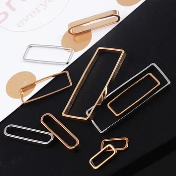 

diy jewelry earring pendants accessory 50pcs/lot copper alloy fashion Rectangular oval rings shape geometry charms