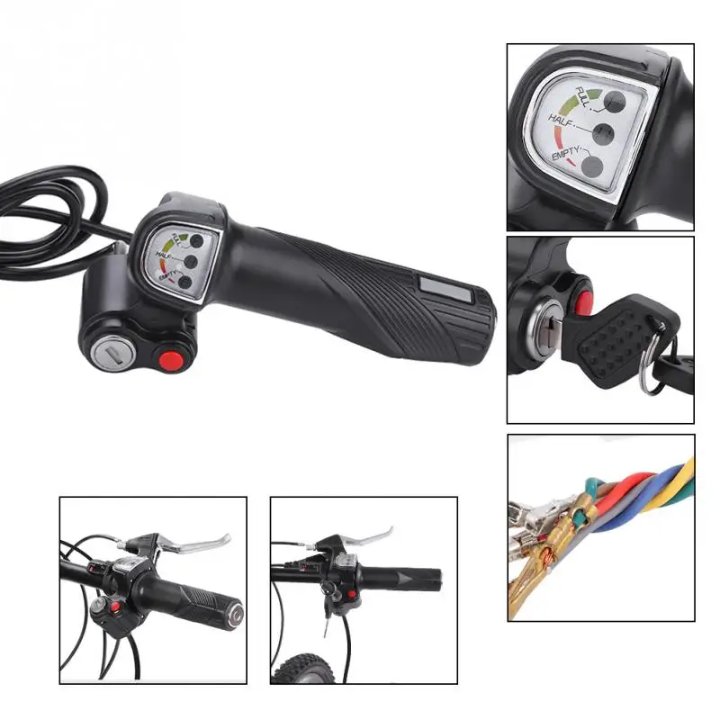 Discount 1Pair E-bike 36V/48V Twist Throttle Grips LED Battery Level Display and Power Lock for 22.5mm Electric Bike Scooter Handlebar 3 Discount 1Pair E-bike 36V/48V Twist Throttle Grips LED Battery Level Display and Power Lock for 22.5mm Electric Bike Scooter Handlebar 3