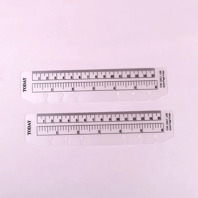 2pcs/lot Bookmark Rulers 6 Holes Ruler For Binder Planner Notebooks