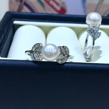 

925 Silver Classical Adjustable Pearl Ring Settings Findings Mountings Parts for Oyster Edison Pearls Corals Jade Beads Stones