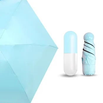 

Fashion Portable Unisex Umbrella Mini Capsule Pocket-size UV Protection Rain Folding Compact Small Capsule Umbrella