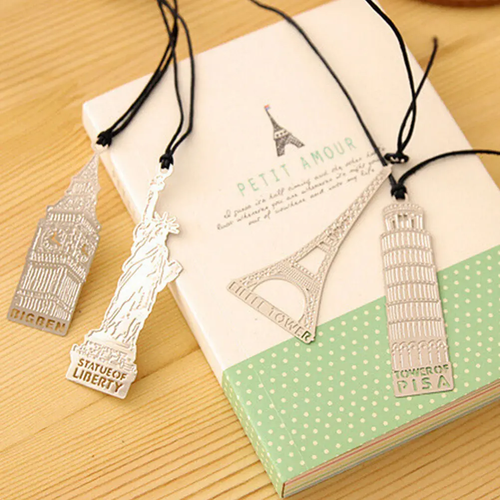 Elizabeth Eiffel Tower Statue Of Liberty Metal Book Markers Bookmark