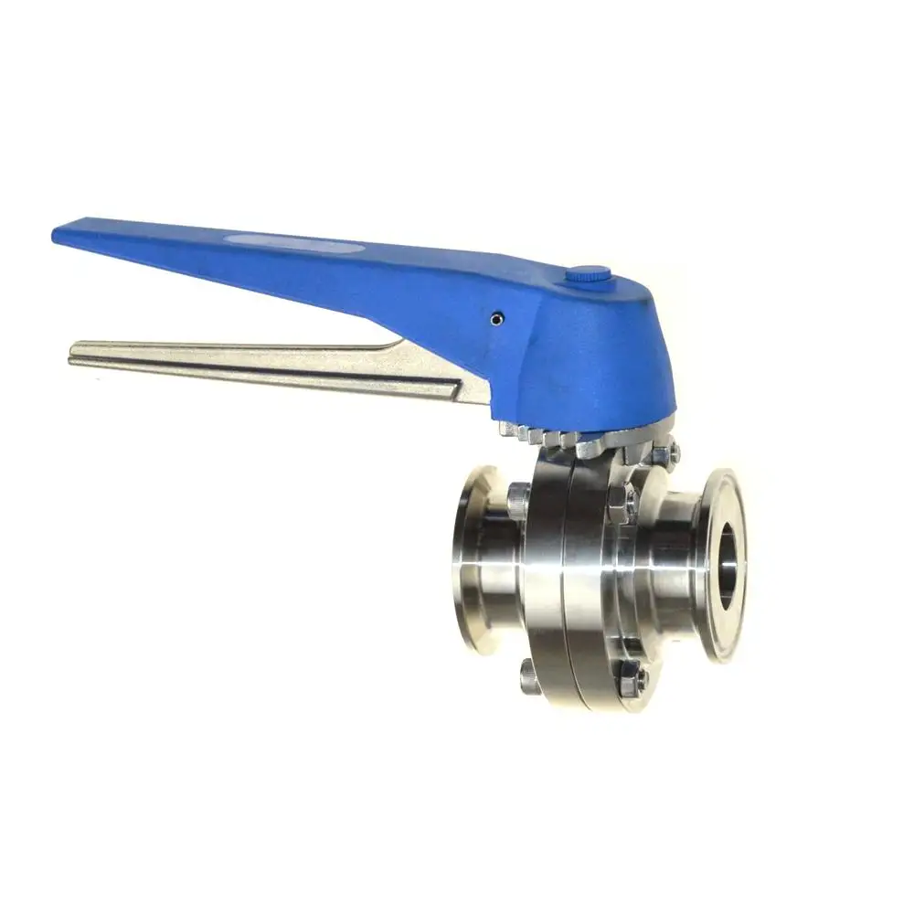 Нержавеющая сталь санитарный клапан-бабочка трёхзажимного хомута Тип