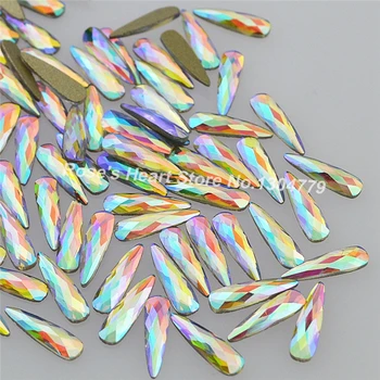 

2018 100PCS flat black rhinestone glitter nails accessoires nail supplies tools AB color new arrival for 3d nail art decorations