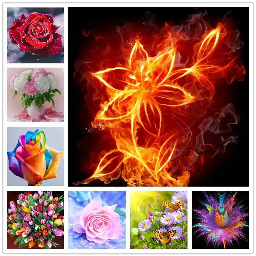

5D diy diamond embroidery full set diamond mosaic pattern flower home decor gift round/square diamond painting cross stitch Kits