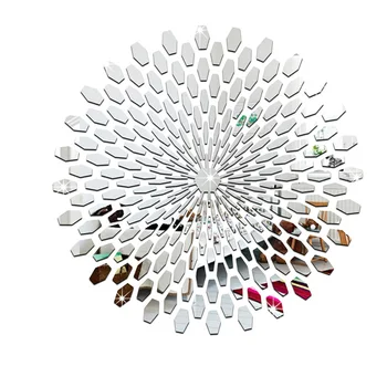 

Acrylic Square decorative mirror wall stickers environmentally high-quality Bathroom livingroom bedroom decorative mirror