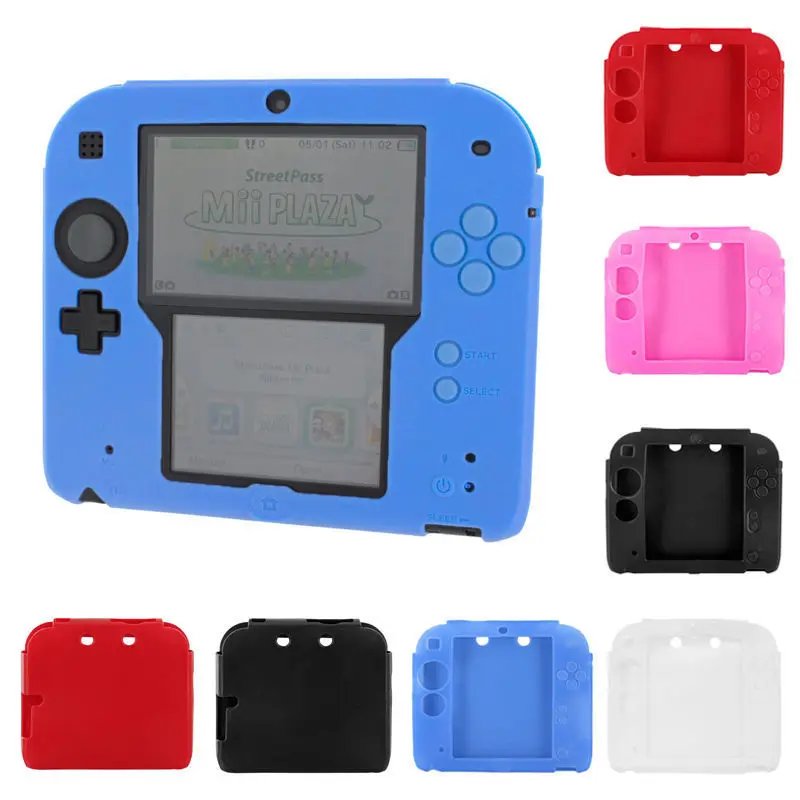 

Soft Silicone Handheld Console Protector Skin Cover Case Anti-shock Game Player Protective Shell Case For Nintendo Nintend 2DS