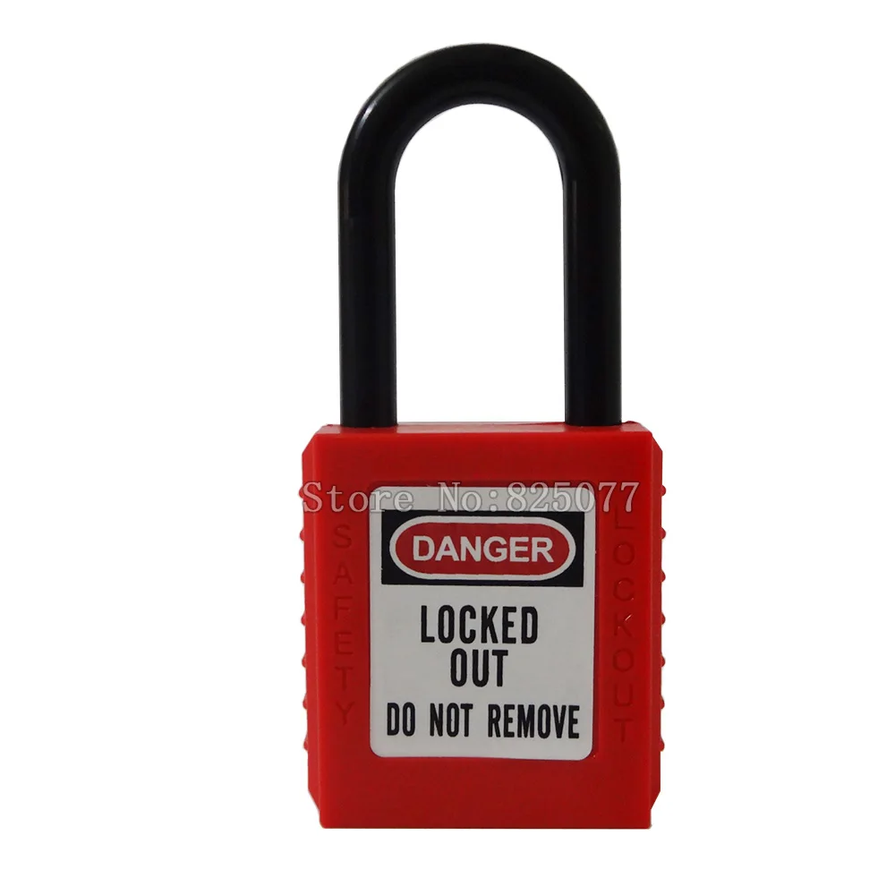 5PCS Nylon non conductive safety padlock ABS security padlock Shackle