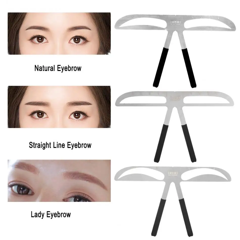 

7 Types Eyebrow Stencils Eyebrows Grooming Stencil Shaping DIY Templates Balance Ruler Beauty Makeup Tool Eyebrow Enhancer Tool