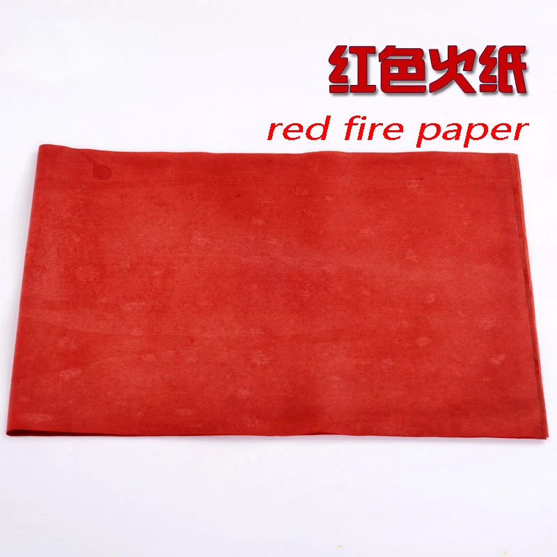 [new] 5pcs Fire paper flash flame paper rose fire paper red color fire paper magic props effect shock High quality and safety