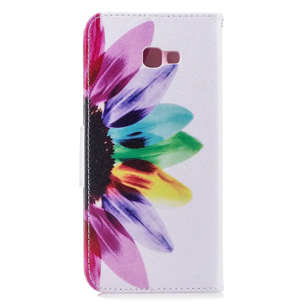 Книга Флип PU Кожаные чехлы для SAMSUNG Galaxy J4 + плюс кино Стенд Чехлы бумажников J4Plus 2018