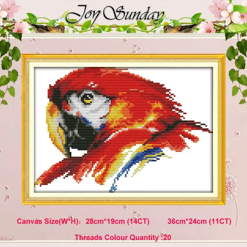 Parrot Scarlet macaw animals Счетный 11 14CT Набор для вышивания крестиком DIY DMC Китайский Набор для вышивания крестиком вышивка рукоделие домашний декор - Цвет: Scarlet macaw