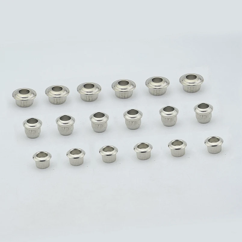 

1 Set ( 6 Pieces ) Vintage Guitar Machine Heads Tuners Nuts/ Bushings/Ferrules and Washers Nickel MADE IN KOREA