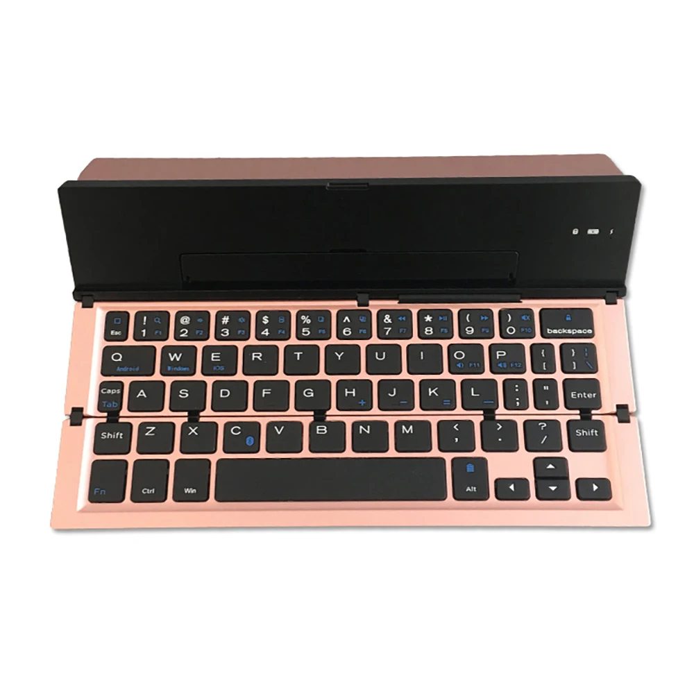 as shown Keyboard Bluetooth клавиатура Беспроводная игровая клавиатура Bluetooth складная клавиатура Мини Беспроводная складная - Цвет: as shown Keyboard