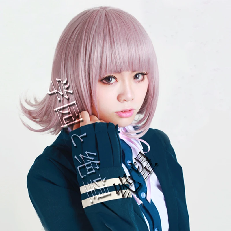 

Anime DanganRonpa Dangan Ronpa Nanami ChiaKi Heat Resistant Hair Cosplay Costume Wig + Free Wig Cap