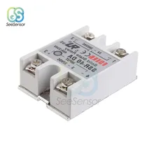 Dissipateur thermique en alliage blanc, relais à semi-conducteurs, 3-32V DC à 24-380V AC SSR 40DA