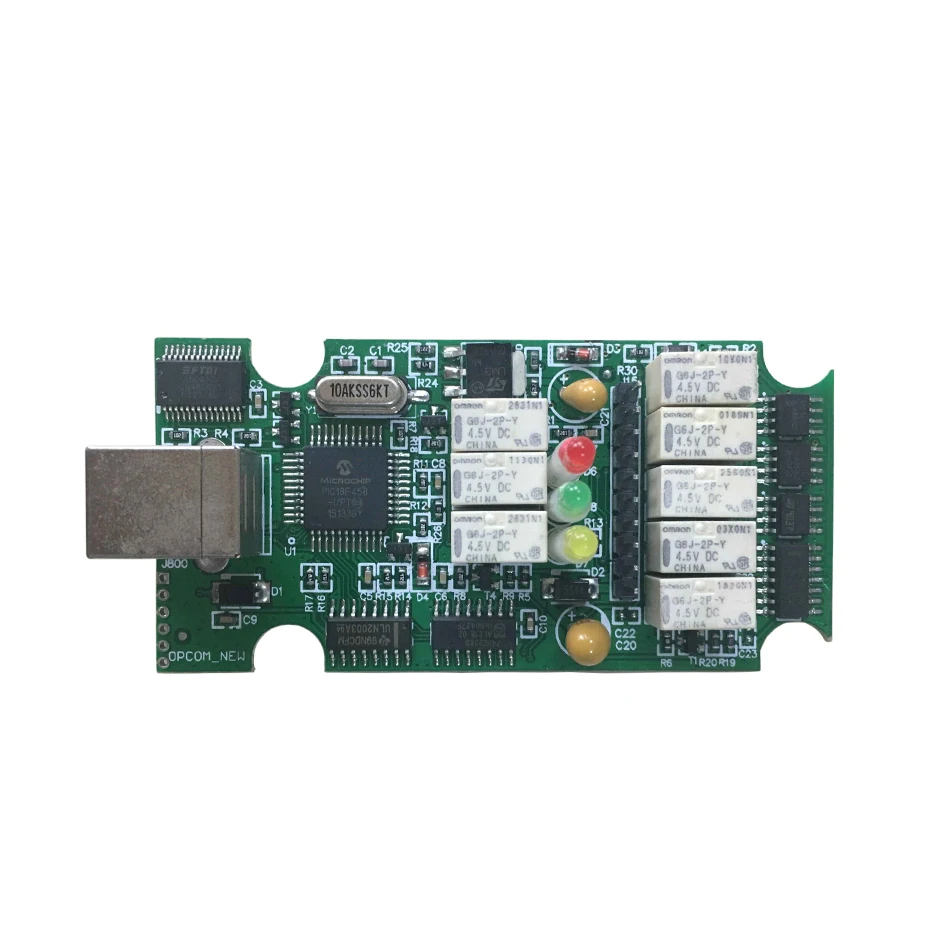 Высококачественный Интерфейс OPCOM OBD2 OP Com CAN BUS для прошивка Opel V1.70 COM с чипом PIC18F458|can