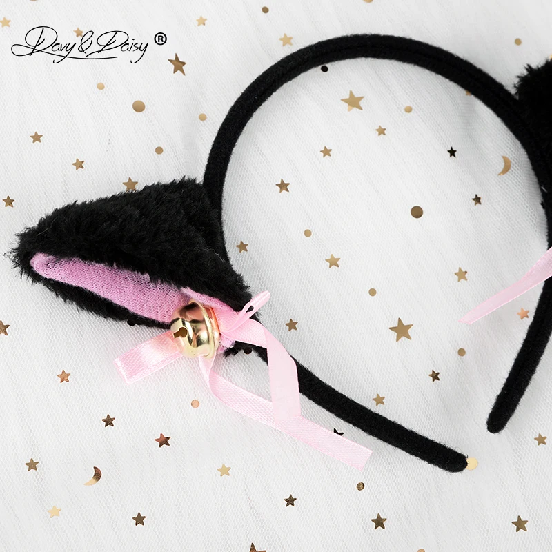 DAVYDAISY милая лиса кошачьи ушки сексуальная косплей колокольчик повязка на голову