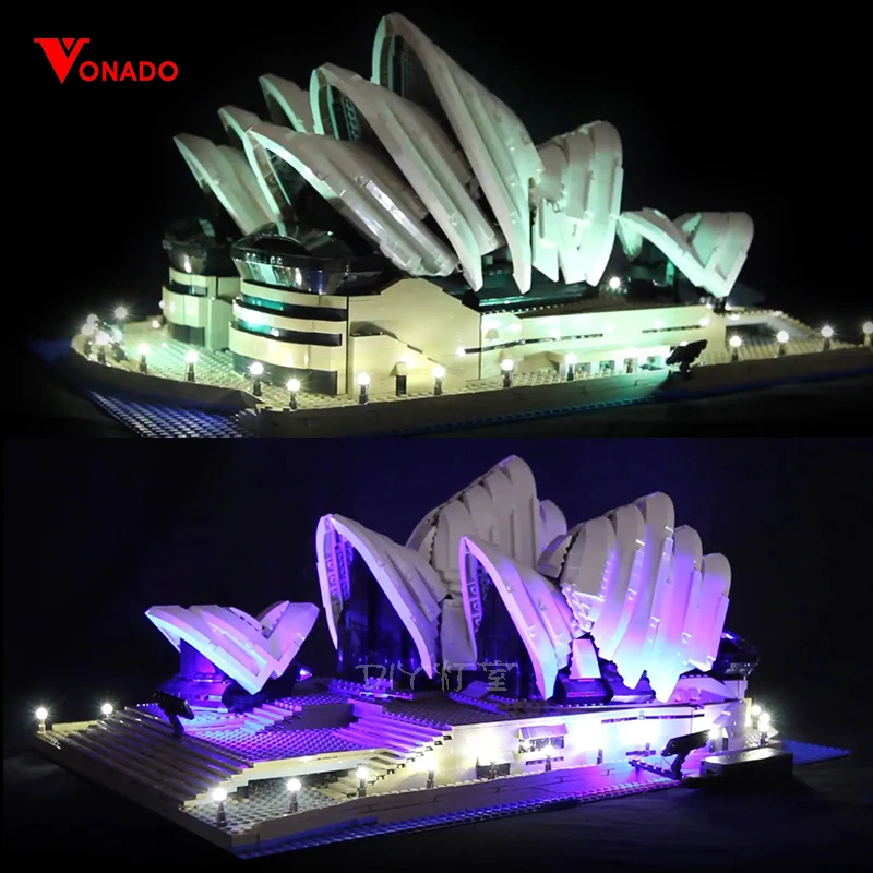 

LED light up kit for lego 10234 City Series lego Sydney Opera House building bricks (only light with Battery box)