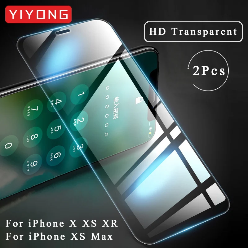 

YIYONG HD Clear Tempered Glass For iPhone 11 Pro Max Screen Protector For Apple iPhone X XR XS Max X S iPhone11 Pro Max 11 Glass