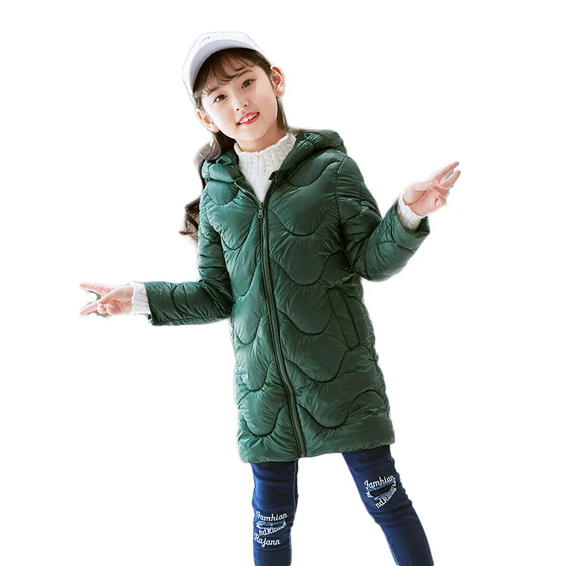 

2018 Winter Children Girls Plus Thick Velvet Jackets Fashion Baby Hooded Cotton Thin Coats Kids Warm Solid Outerwear Parkas G163