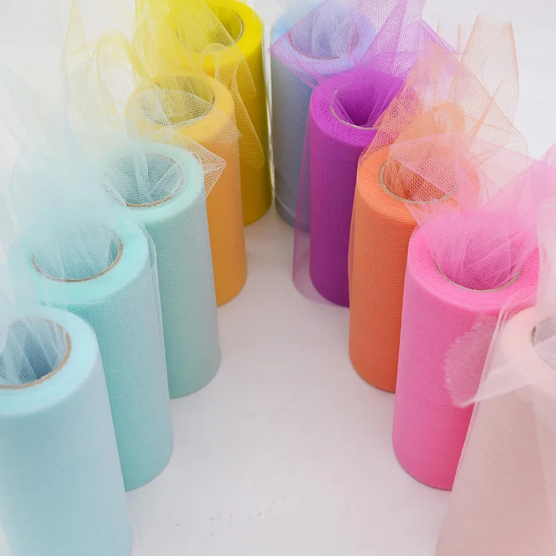 

25 yards 15cm Tulle Roll Spool Fabric Tutu Skirt DIY Crafts Table Runner Wedding Baby Shower Birthday Party Decoration Supplies