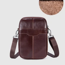 Bolsos de hombro para hombre CARANFIER, bolsos de viaje de cuero de vaca auténtico Vintage, bolsos de mensajero para ordenador portátil de alta calidad para hombre de negocios