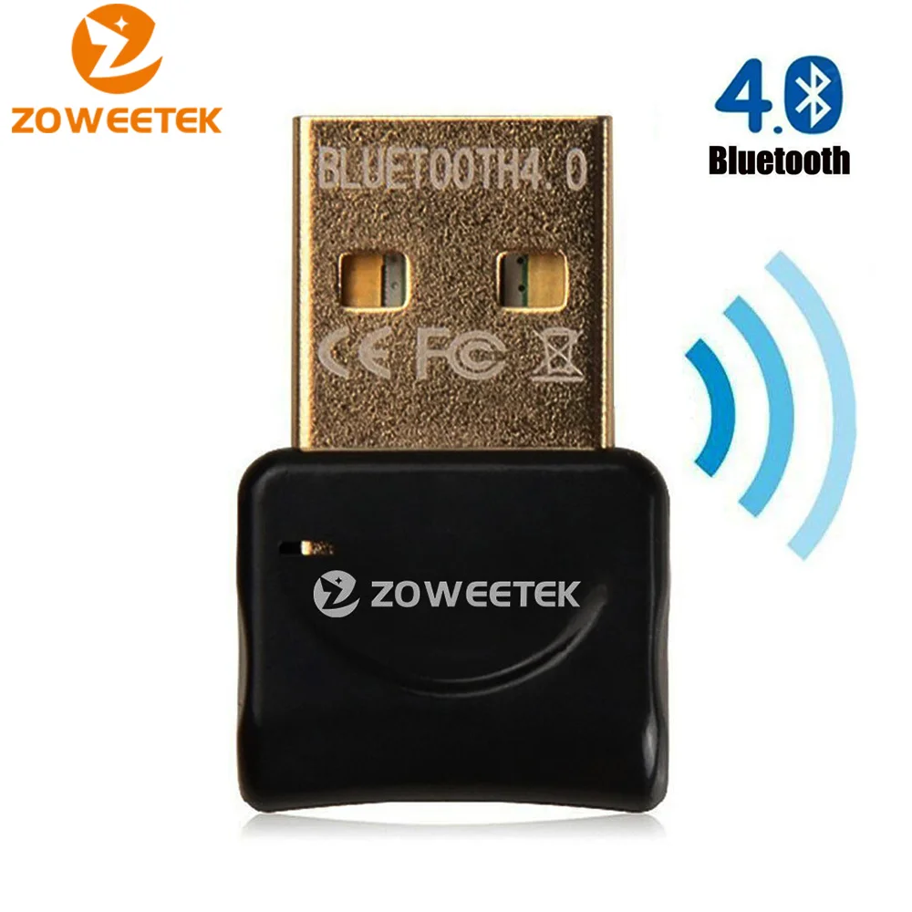 

Zoweetek USB Bluetooth Adapter Wireless Bluetooth V4.0 Dongle Audio Transmitter Music Receiver Adaptador for Computer PC Laptop