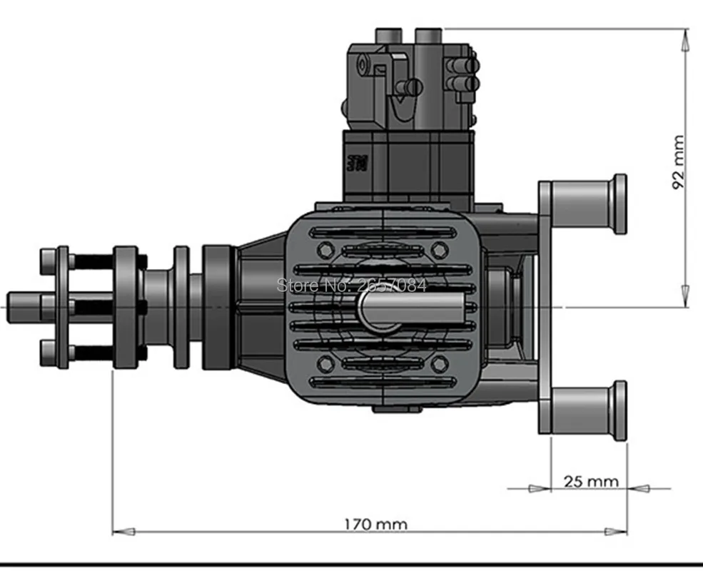 DLE60 60CC газовый двигатель для радиоуправляемого самолета фиксированная модель