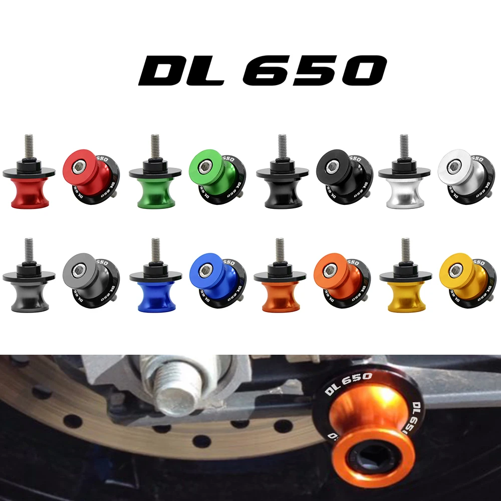 8MM Motorcycle Accessories Swingarm Sliders Spools DL650 Logo For SUZUKI DL650 2004 2005 2006 2007-2013 DL1000