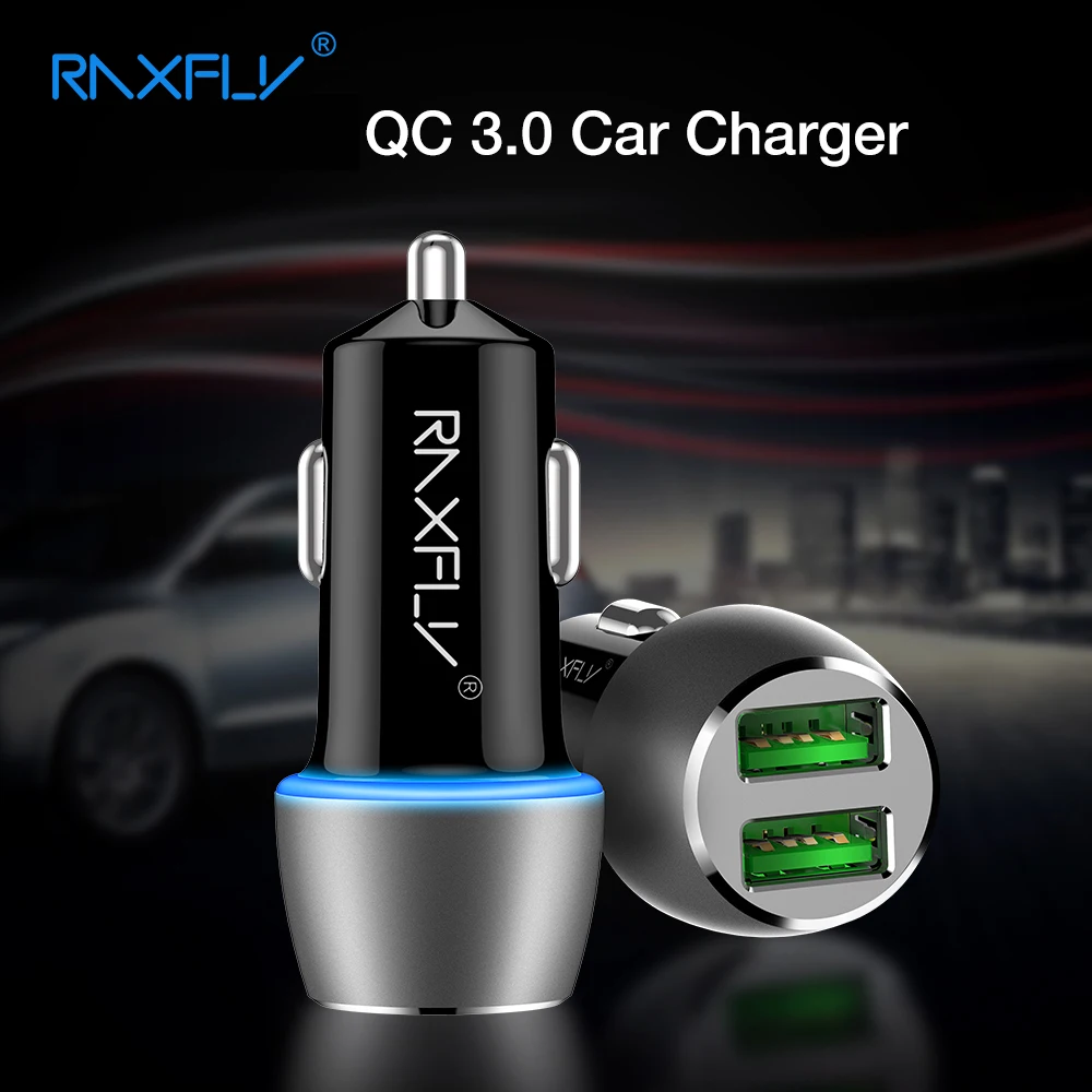 Raxfly usb شاحن سيارة شحن سريع السفر السريع البسيطة 3.0 led سيارة-شاحن الهاتف المحمول ل فون سامسونج xiaomi قرص شاحن Raxfly usb شاحن سيارة شحن سريع السفر السريع البسيطة 3.0 led سيارة-شاحن الهاتف المحمول ل فون سامسونج xiaomi قرص شاحن