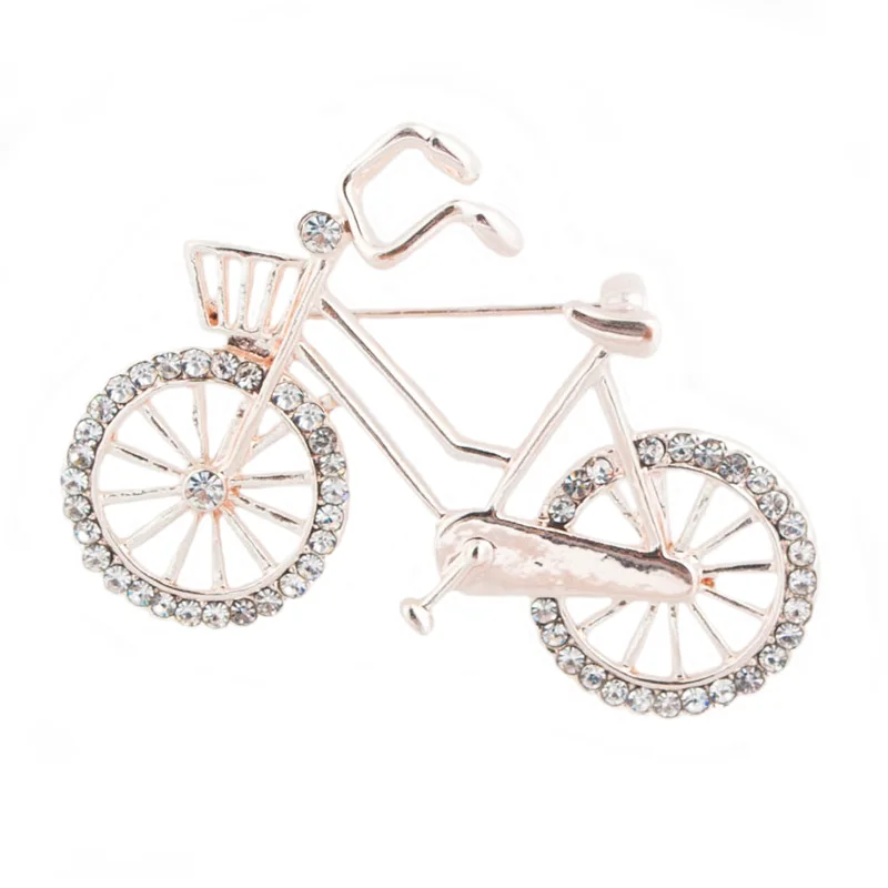 

Mieehoo 100 Newest EKorean version inlay glass bicycle brooch men's and women's suits and corsage personality badge accessories