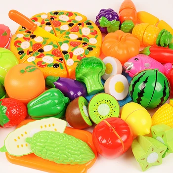 

For Kids Cut Vegetables Toys Plastic Fruit Pretend Play Food Baby Kitchen Toys Miniature Food Game For Girls And Boys