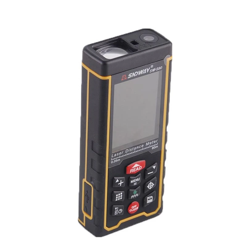 Оригинальный SNDWAY лазерный дальномер 120 м SW S120 S80 Камера USB пузырьковый уровень