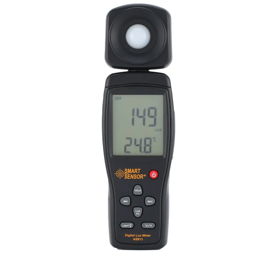 

Smart Senor AS813 Digital Luxmeter Light Meter Lux/FC Meter Luminometer Photometer 100,000 Lux spectrometer spectrophotometer