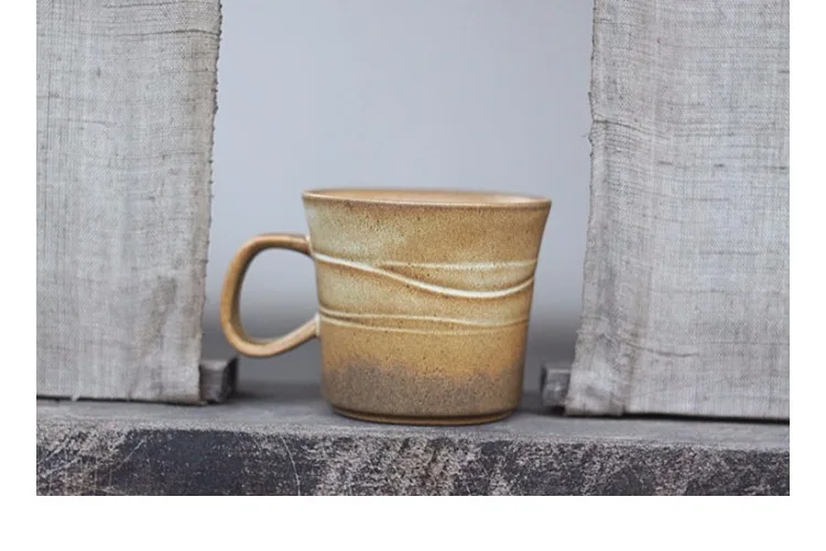 180 мл Цзиндэчжэнь ручной работы Грубая керамика кофейная чашка Винтаж Японский стиль керамическая кружка для завтрака молочные чашки чайная кружка для воды