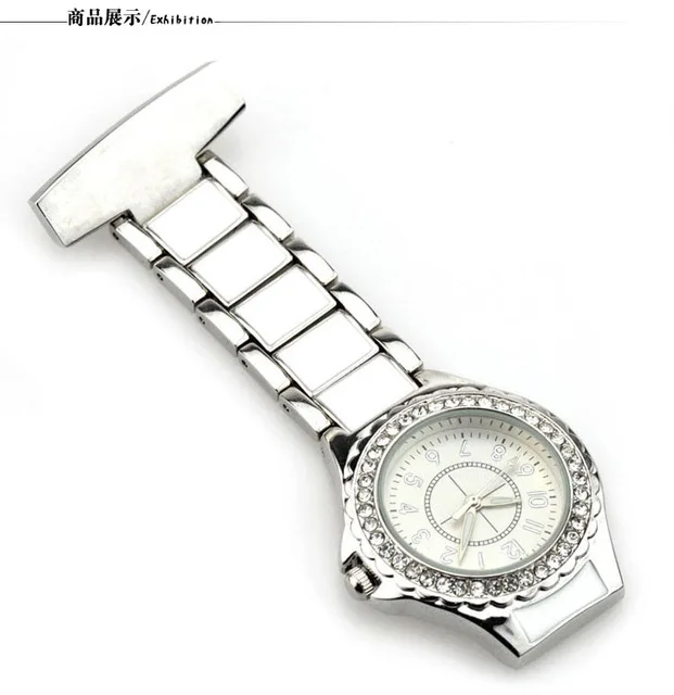 Клипса-на Fob кварцевые Броши Висячие медсестры часы для мужчин и женщин полностью стальные медицинские карманные часы relogio Часы - Цвет: 5