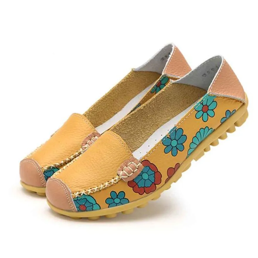 Zapatos Mujer/Новая женская кожаная обувь лоферы мягкая повседневная на плоской