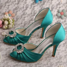 Wedopus MW344 Neue Offene spitze Olivgrün Brautschuhe Hochzeit Frauen Brautjungfer Pumpen