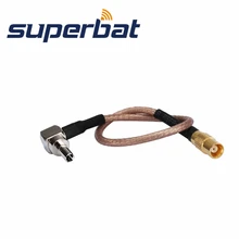 Superbat CRC9 штекер правый угол к MCX женский Джек адаптер косичка кабель RG316 15 см для huawei E159 E160G