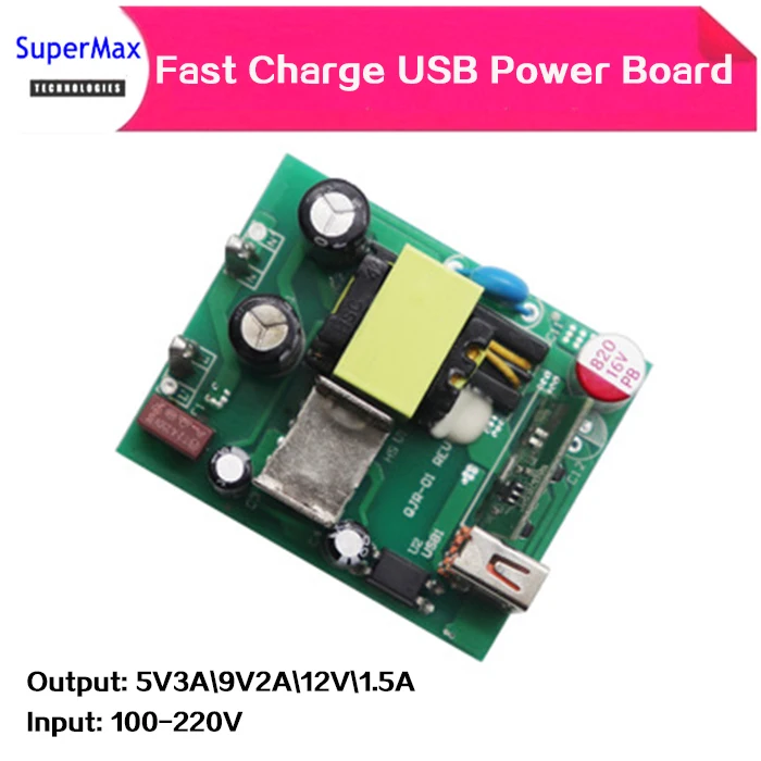 18W Faster Charging Board AC DC 100 220V 5V3A\9V2A\12V1.5A Power Supply