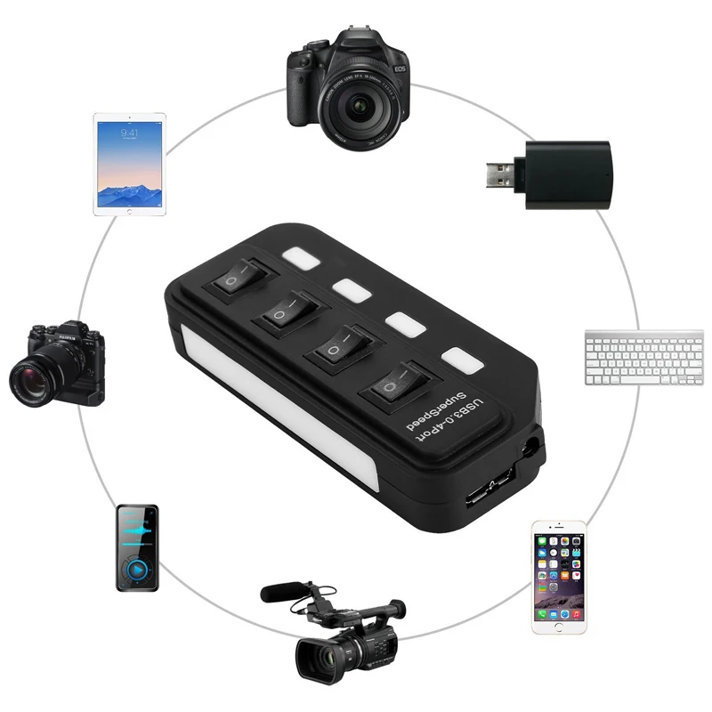 High Speed USB Hub 3 0 4 7 Port USB 3 0 Hub 5Gbps Splitter On 5