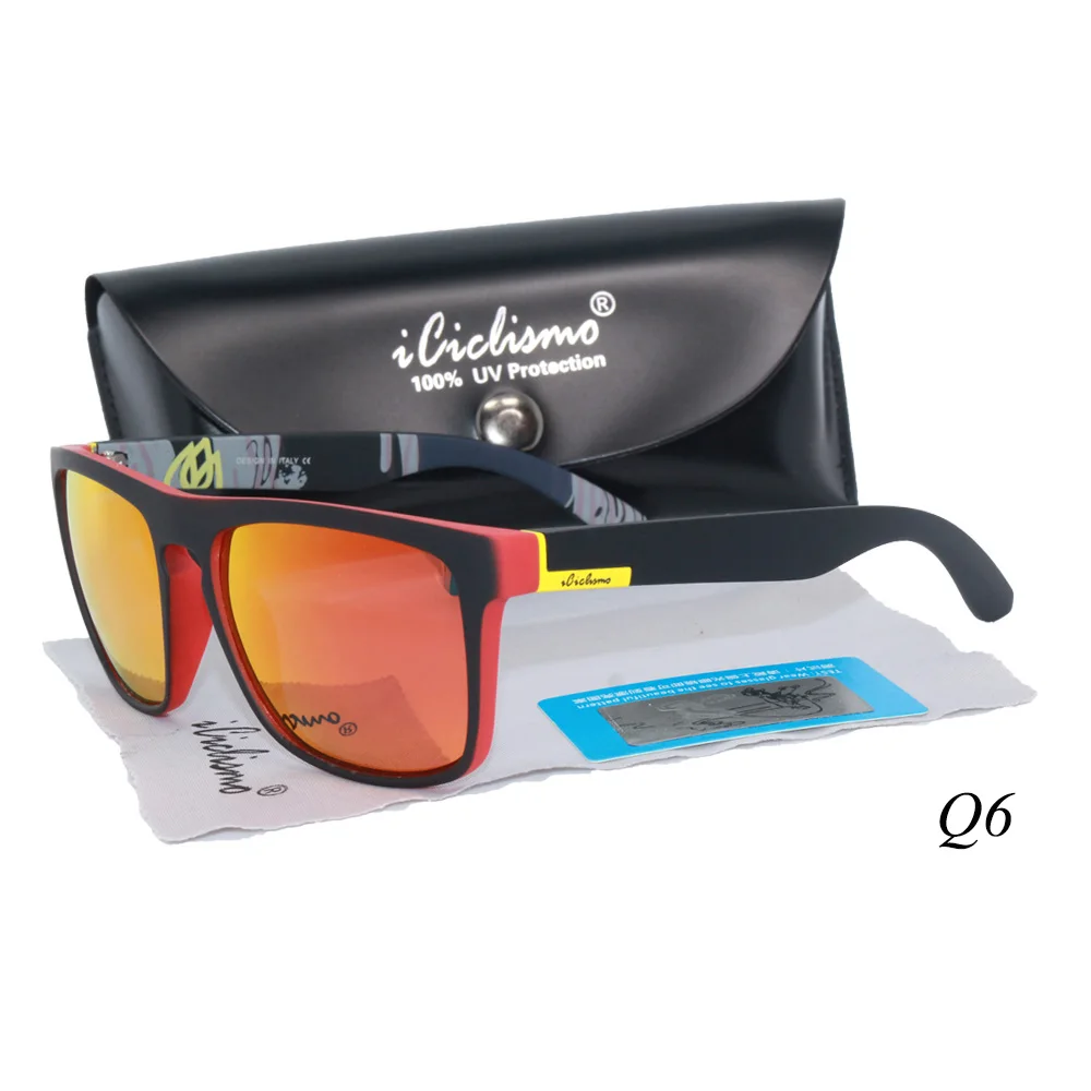 Брендовые мужские и женские поляризованные солнцезащитные очки для велоспорта, пешего туризма, рыбалки, очки с УФ-защитой, спортивные очки, очки для рыбалки - Цвет: Q6