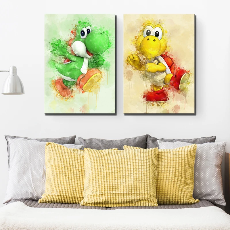 

HD Prints Super Mario Canvas Poster Home Decor Yoshi Super Smash Bros Game Painting Wall Art Modular Picture Frame For Kids Room