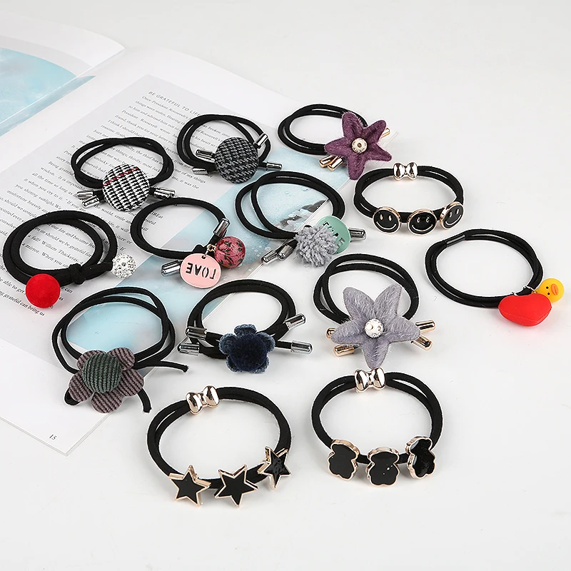 

Korean Fashion Elastic Hair Rubber Bands Women Girls Ties Hair Rope Ring Accessories for Women Hair Scrunchie Headdress Headwear