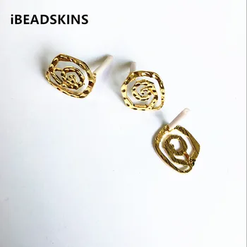 

New arrival! 19x17mm 100pcs/lot gold color Zinc alloy ring-shape earrings base accessories for Earrings DIY ( as shown)