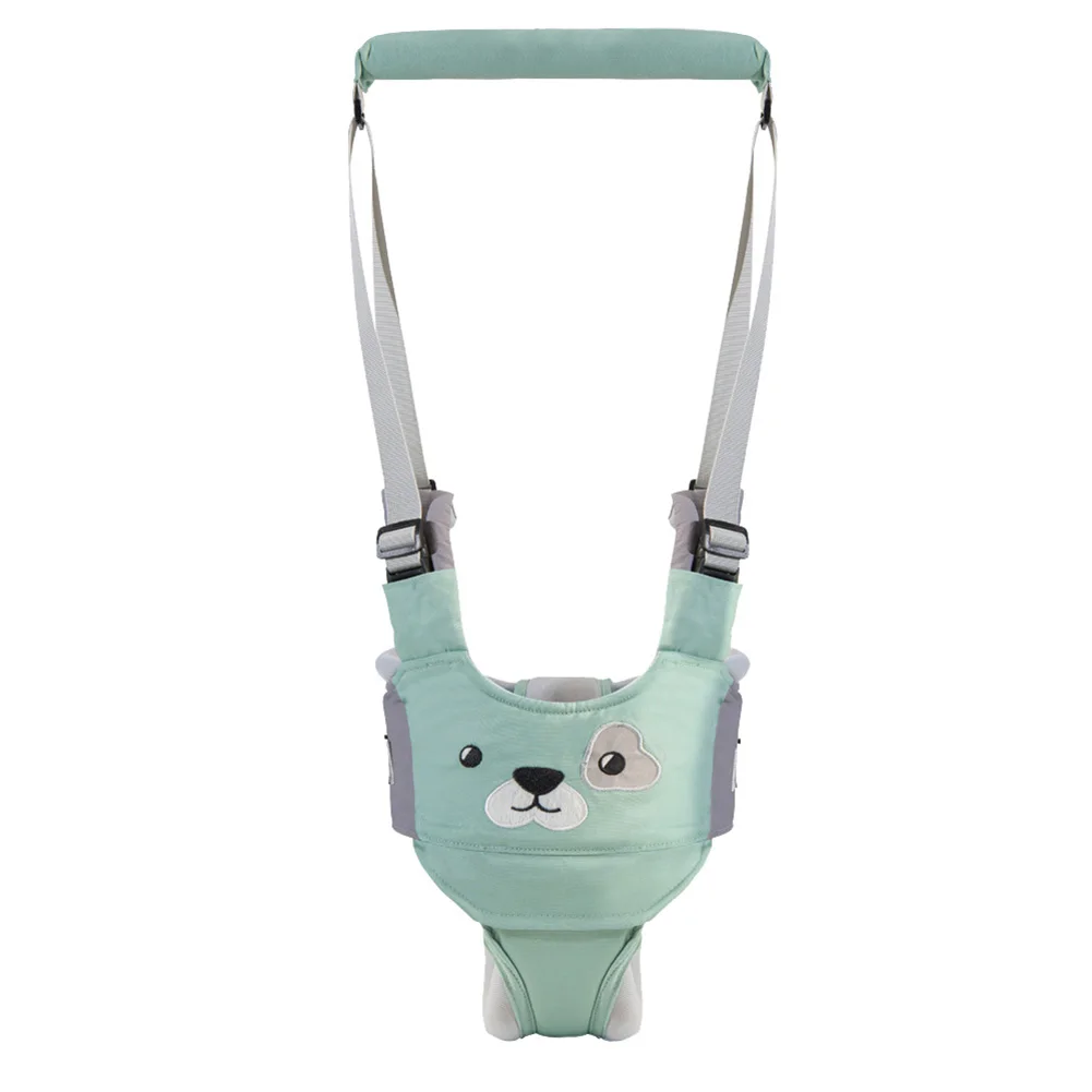 Cartoon Animal Handheld Baby Walking Helper Walker Assistant Toddler Leash Safety Belt For Kids Learning Training Walking Belt - Color: Green L