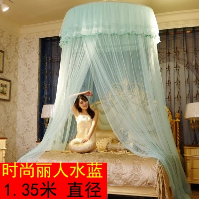 lucktone Mosquito Net Bed Canopy Fly Insect Protection for Indoors and Outdoors Circle White Curtain Home & Travel 