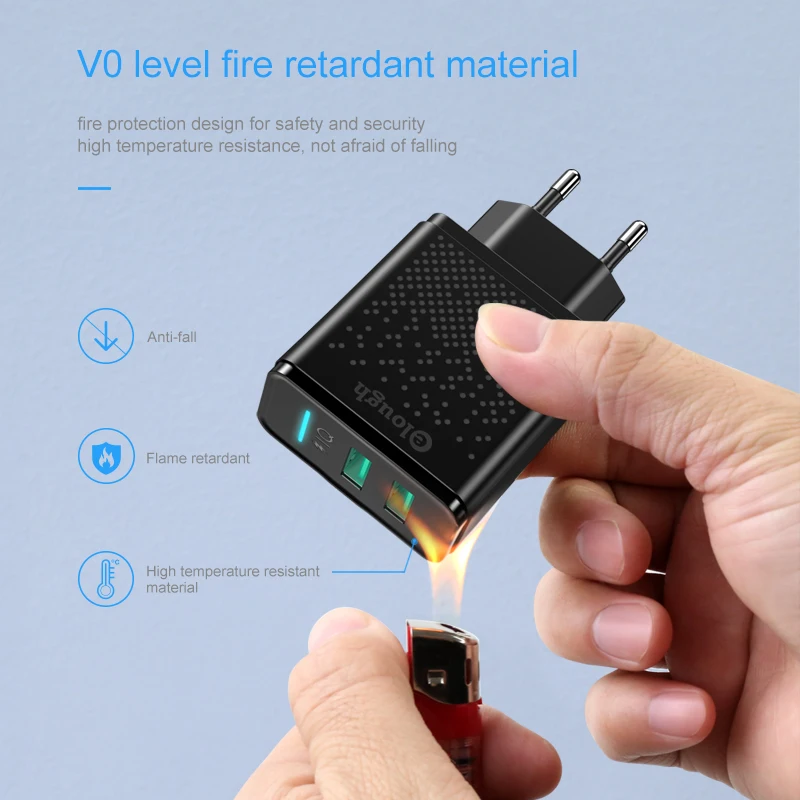 Elough شاحن يو اس بي ل iphone xiaomi huawei المزدوج usb الاتحاد الأوروبي التوصيل شحن سريع 5 V 2.4A ماكس السفر الهاتف المحمول شاحن محول